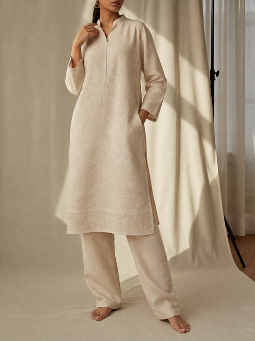 AI demo — Beige Linen Co-ord Set, alternate view