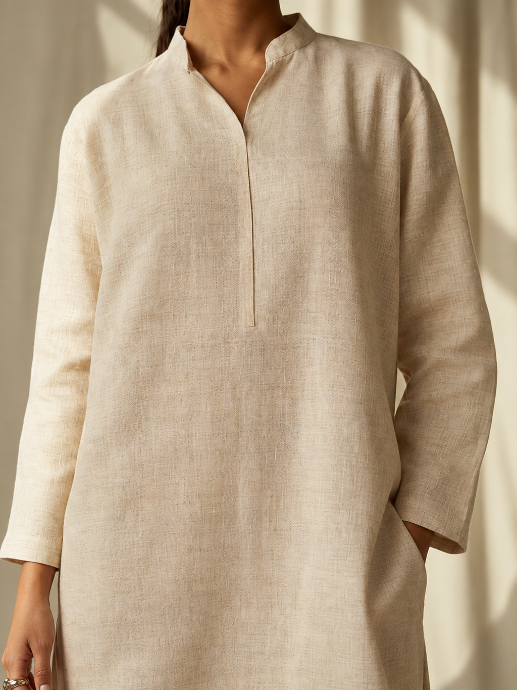 AI demo — Beige Linen Co-ord Set, detail