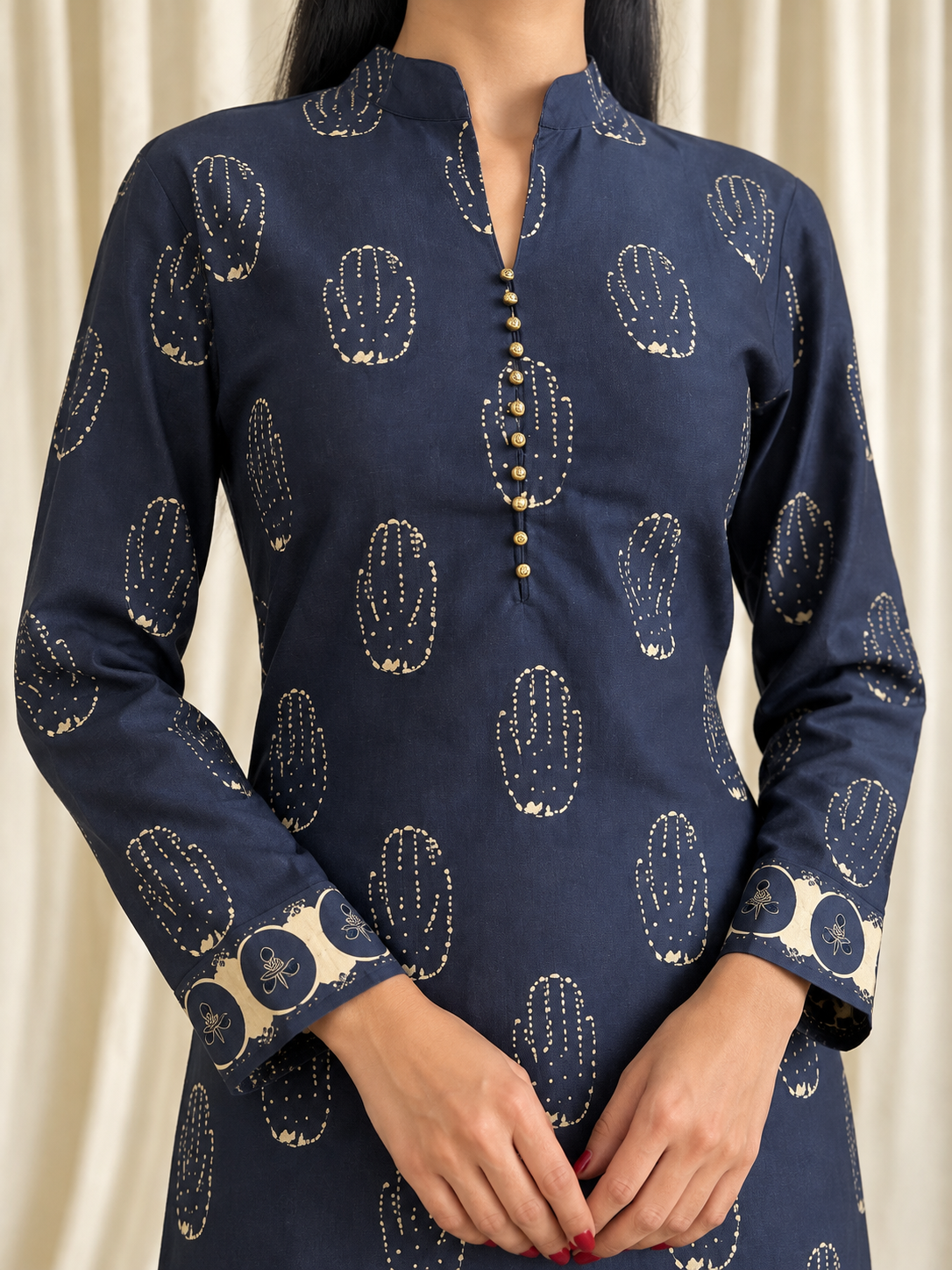 AI demo — Indigo Printed Co-ord Set, detail