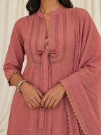 AI demo — Rose Mulmul Angrakha Kurti, detail